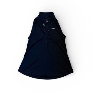 Nike Women's Dri Fit Black Polo Shirt Size S